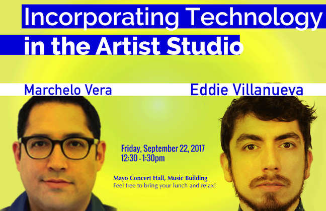 incorporating technology in the artist studio event poster