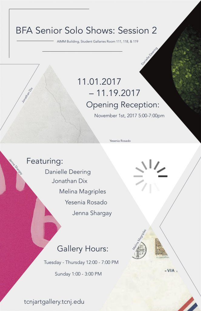 BFA senior solo shows: session 2 event poster